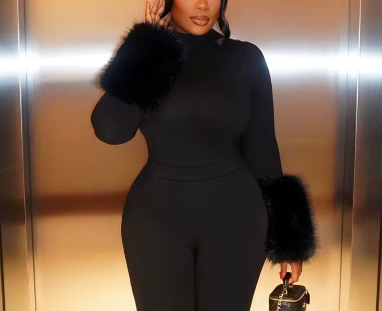 Pamela Baddie Fur Top