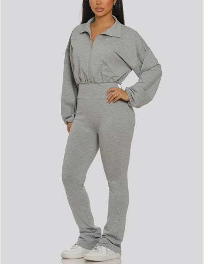 Kimmie Baddie Cropped Jogger Set