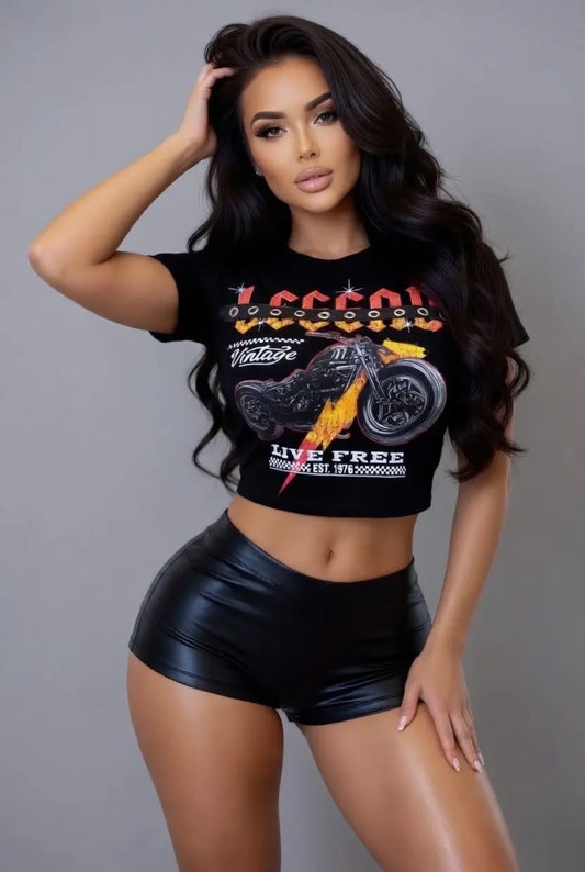 Live Free Baddie Crop Top - Baddie Kouture Boutique 