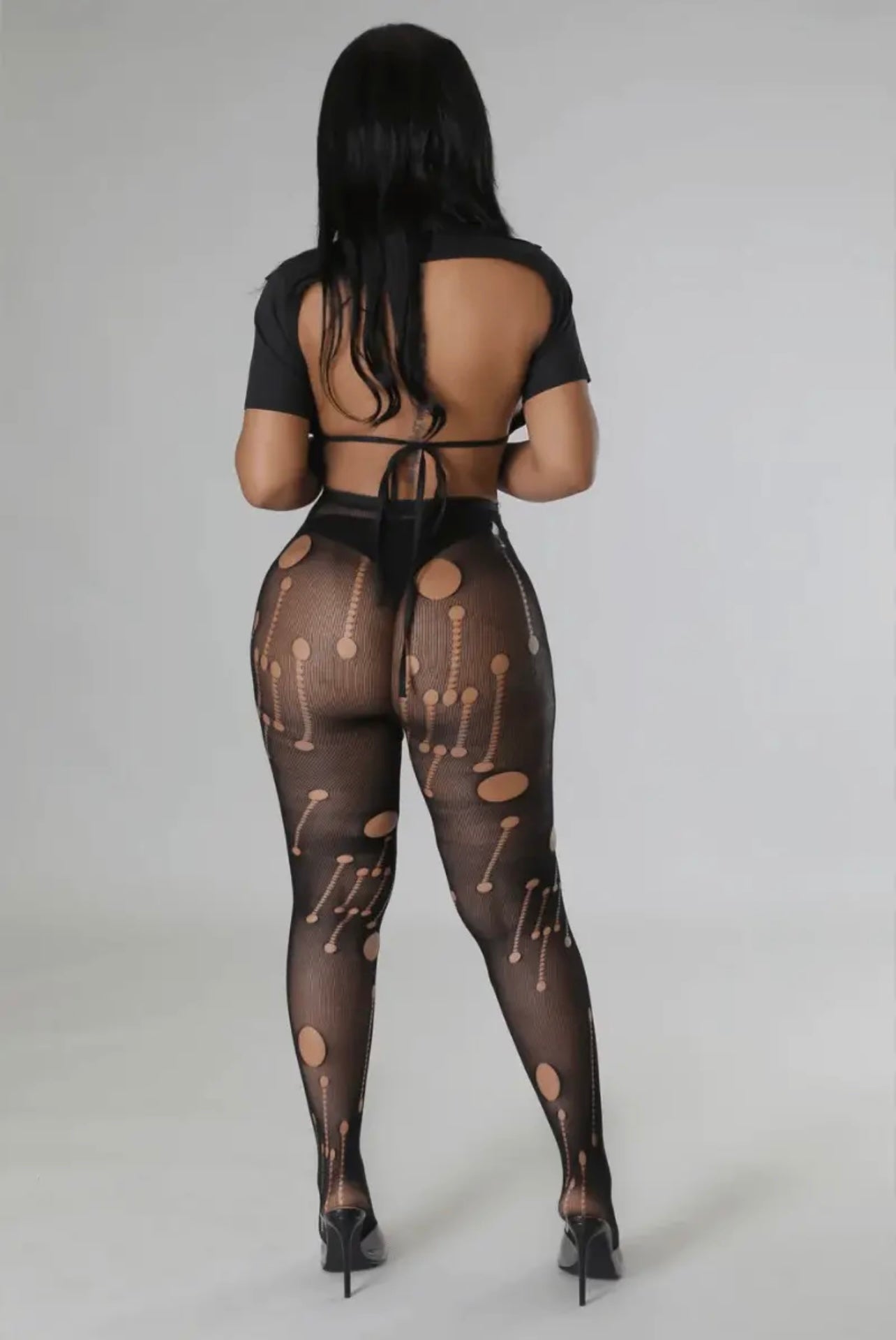 Ripped and Cutout Baddie Pantyhose - Baddie Kouture Boutique 