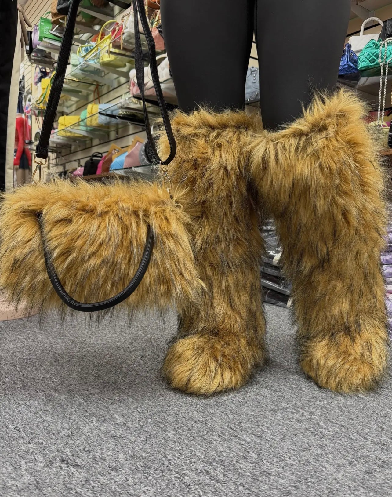 Brownie Furry Baddie Boots