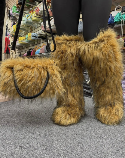 Brownie Furry Baddie Boots