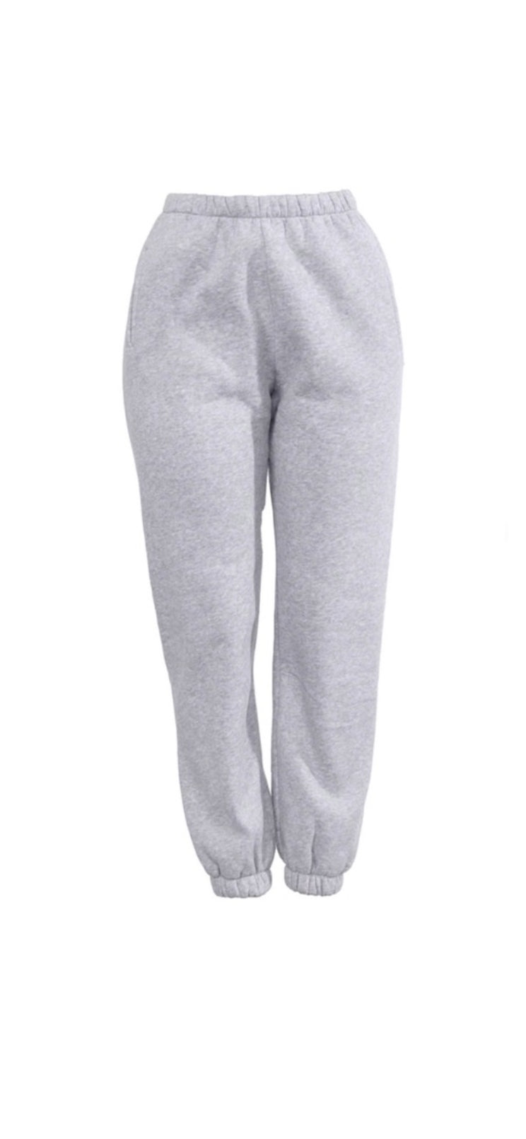Baddie Plush Gray Sweat Pants
