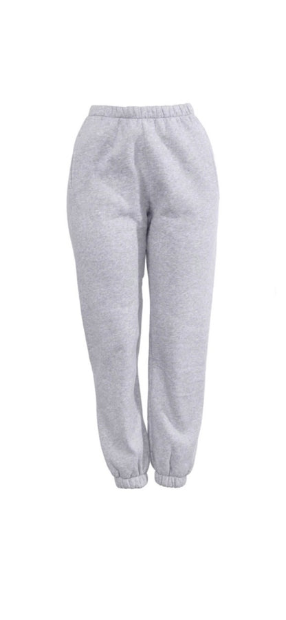 Baddie Plush Gray Sweat Pants - Baddie Kouture Boutique 