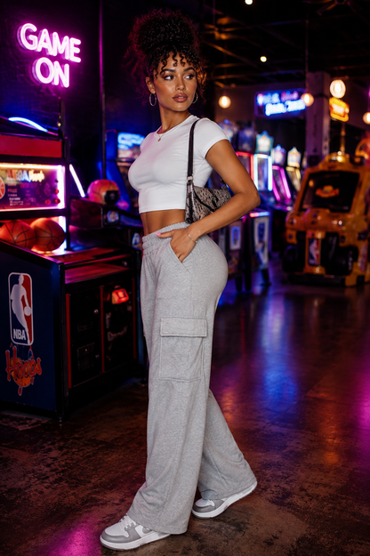 Baddie Kick-Back Flare Sweat Pants
