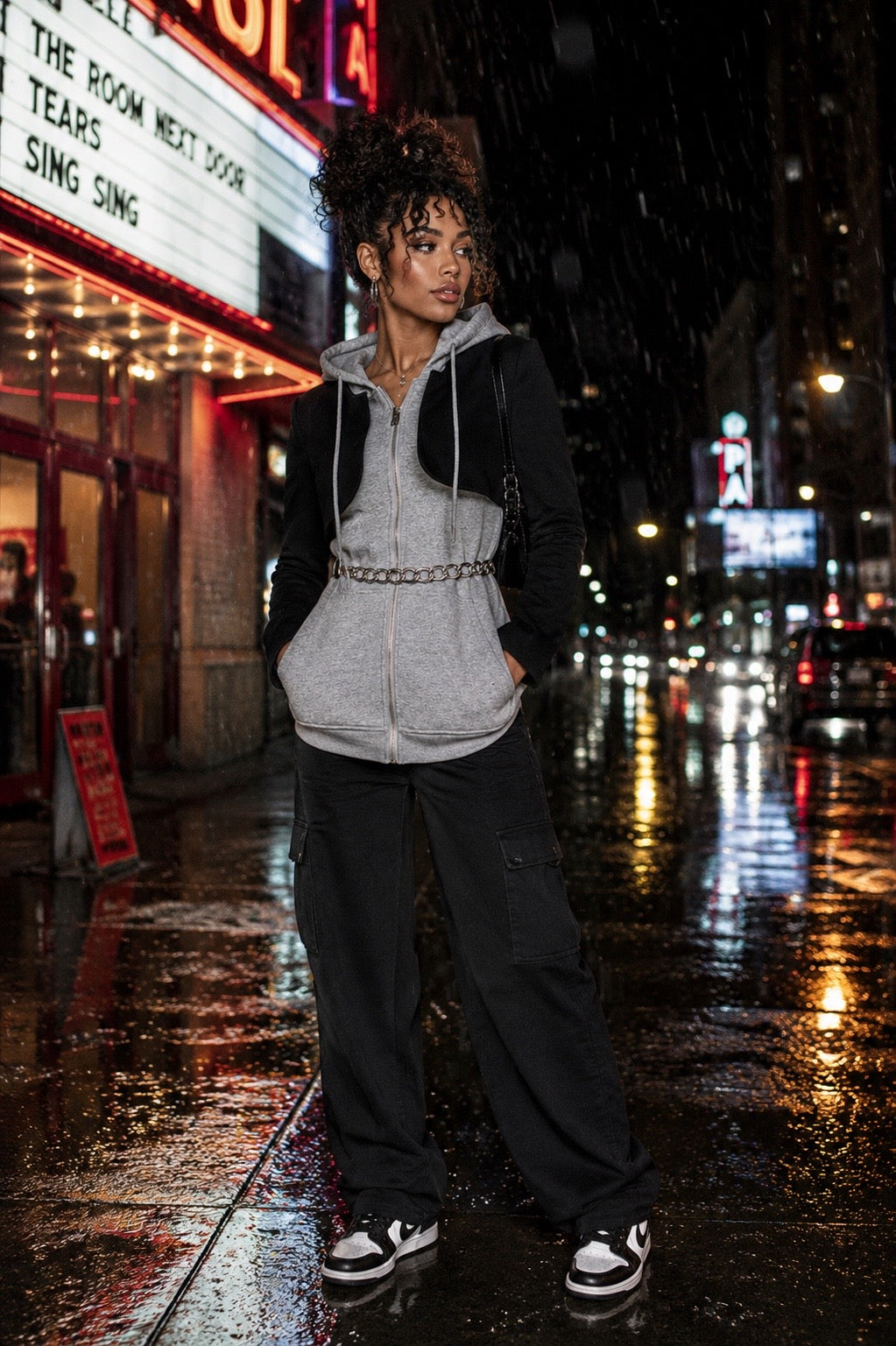 Madonna Baddie Hooded Blazer Jacket