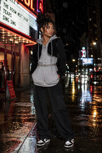 Madonna Baddie Hooded Blazer Jacket