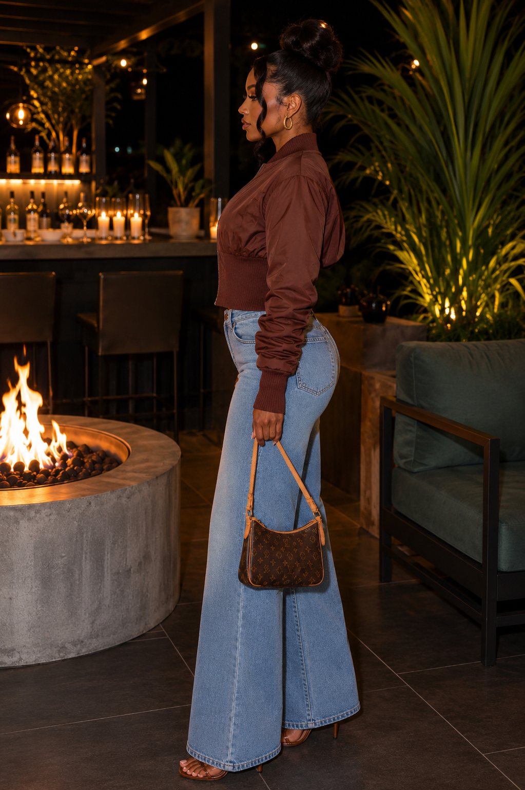 Brown Baddie Crop Jacket