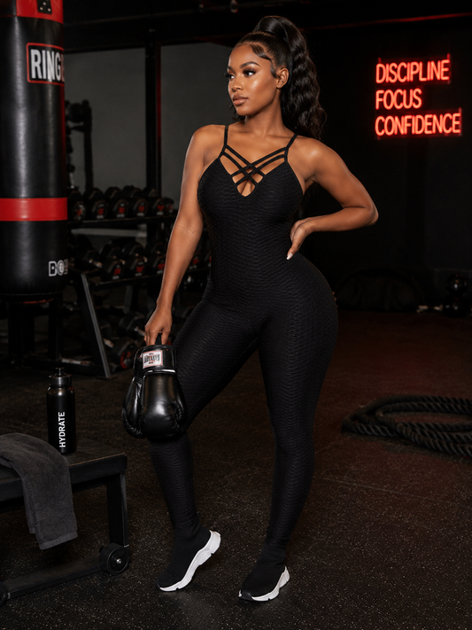 Ms. Fonda Baddie Fitness Jumpsuit