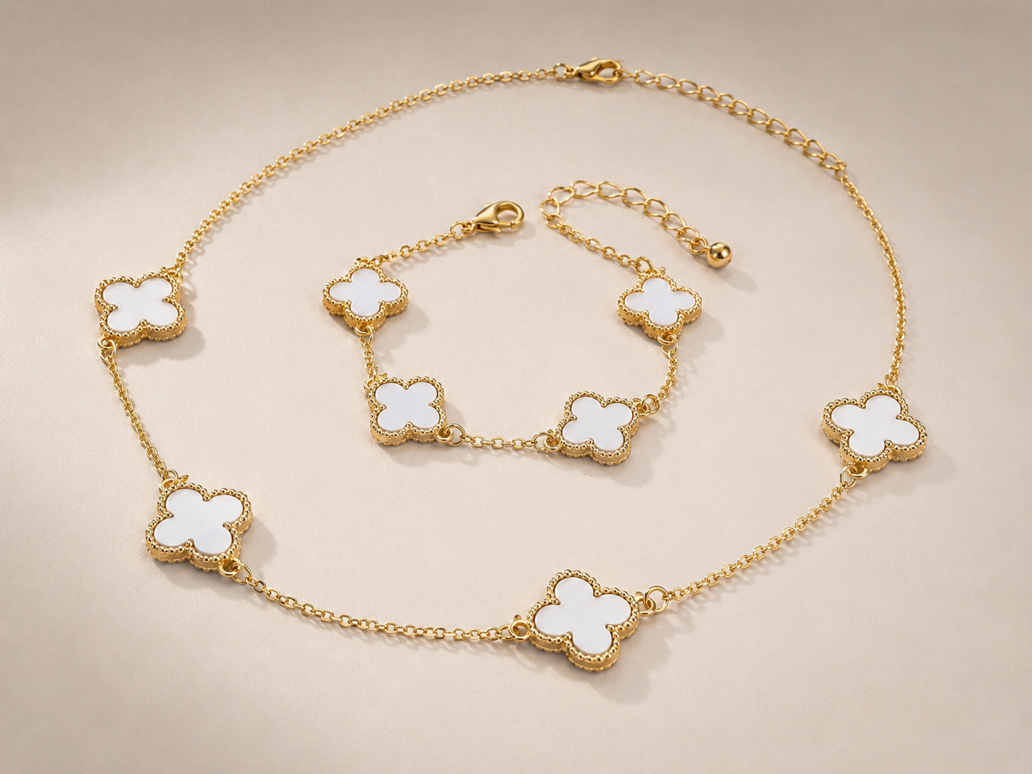 My lucky Charm Necklace and Bracelet Baddie Set