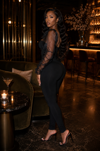 Bossy Puff Sleeve off Shoulder Jumpsuit