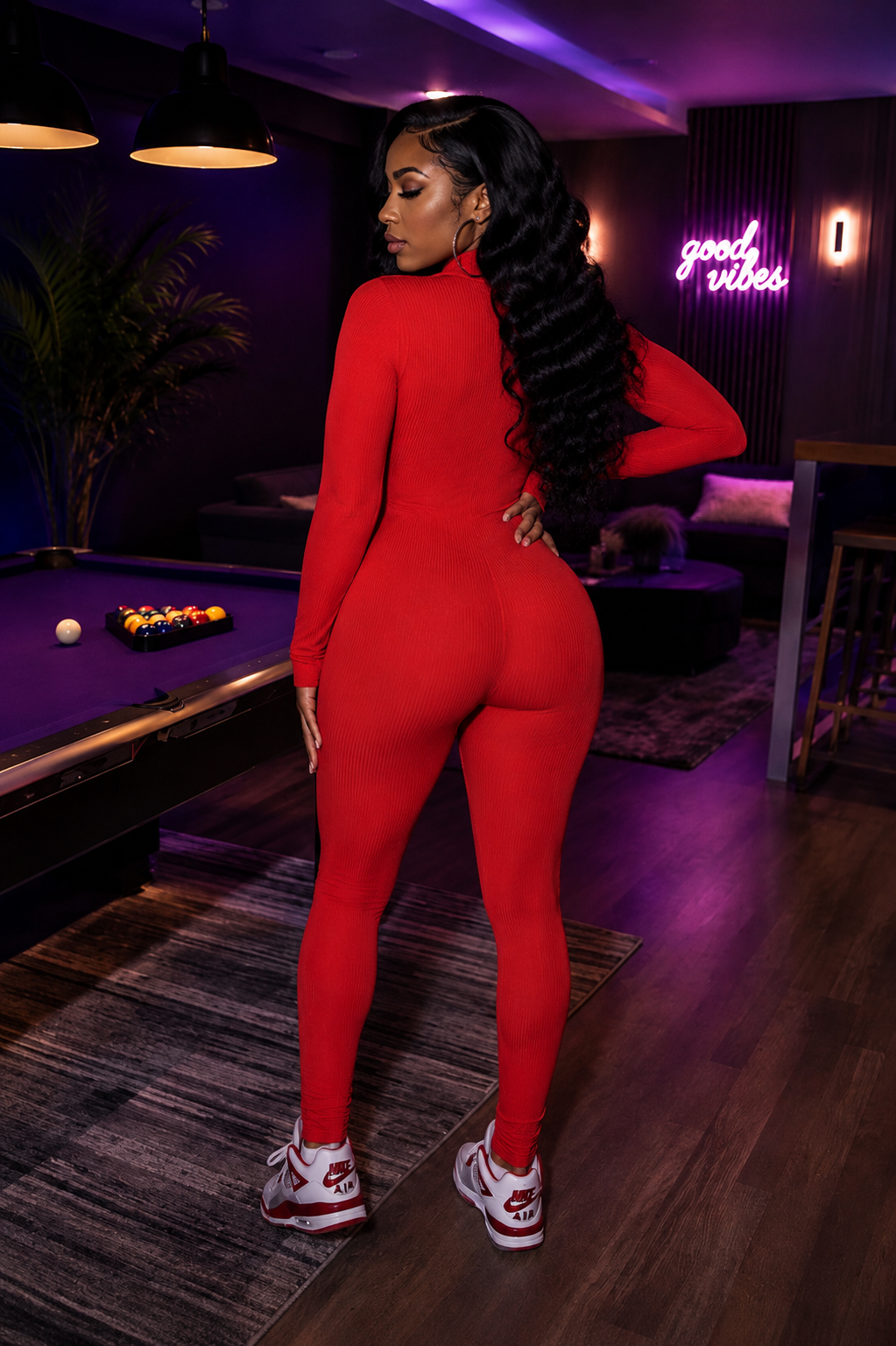 Ferrari Red Lucky Label Jumpsuit