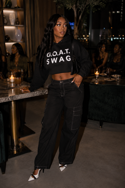 Greatest Of All Time SWAG Crop Hoodie