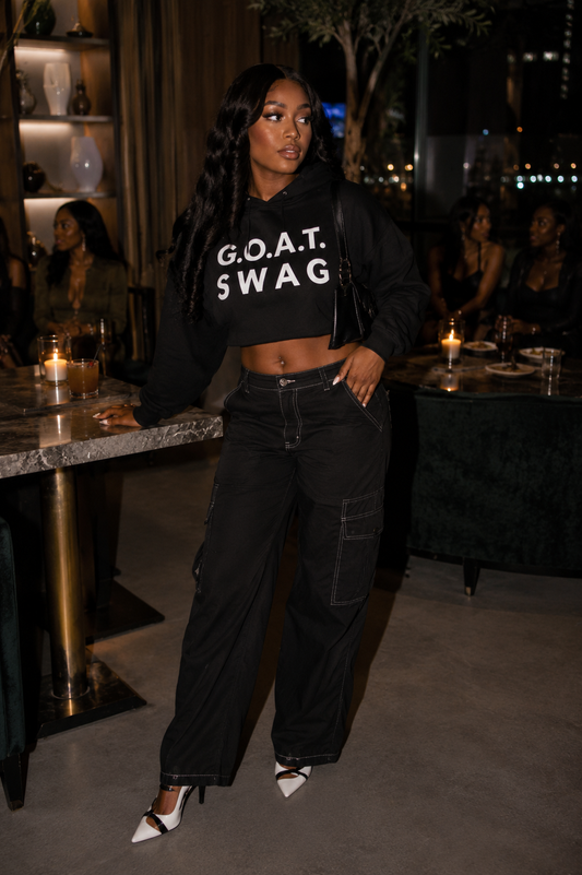Greatest Of All Time SWAG Crop Hoodie
