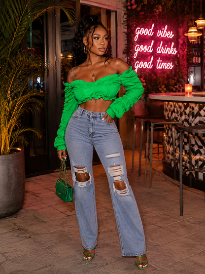 Savanna Ruched Baddie Top