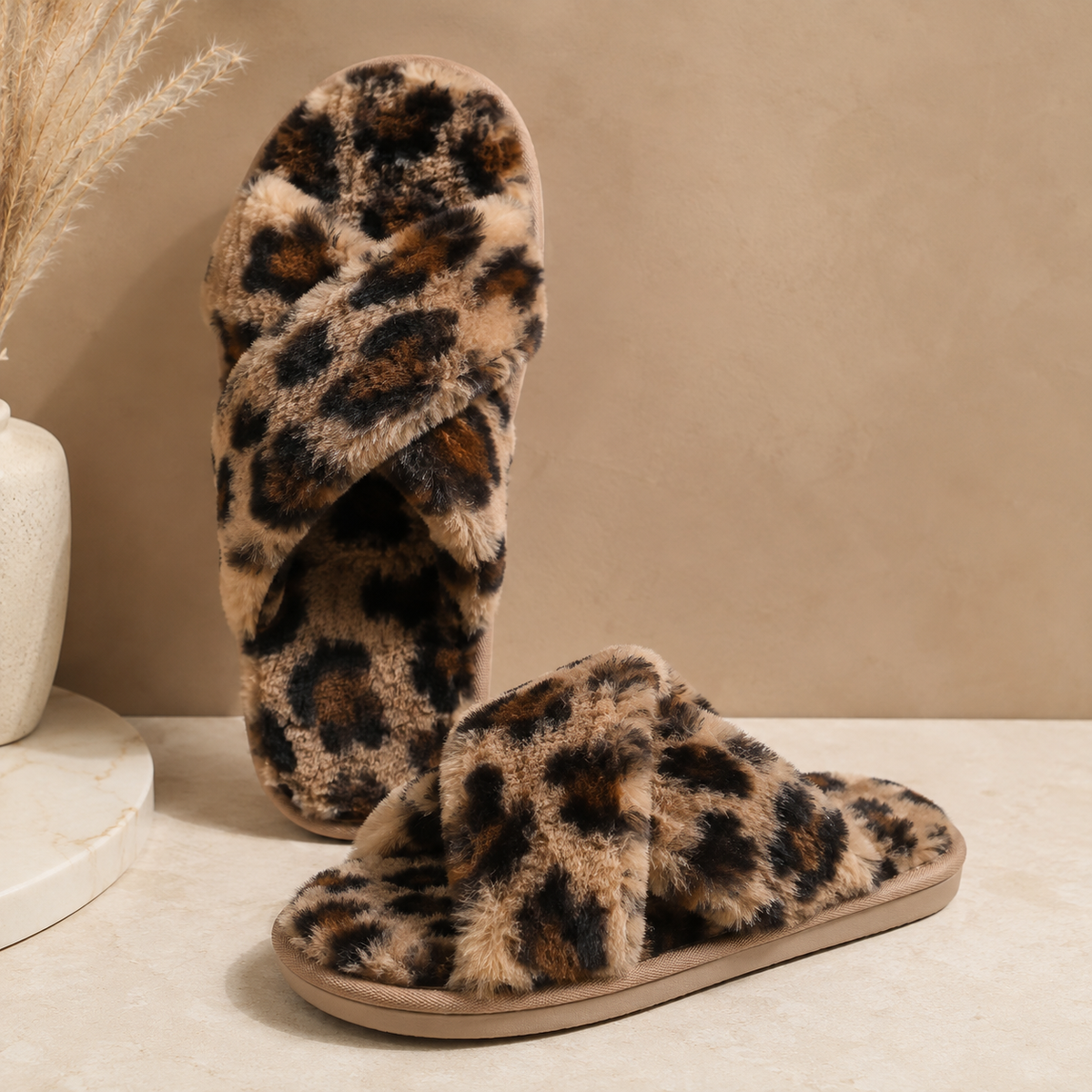 Leopard Pant Baddie Slippers