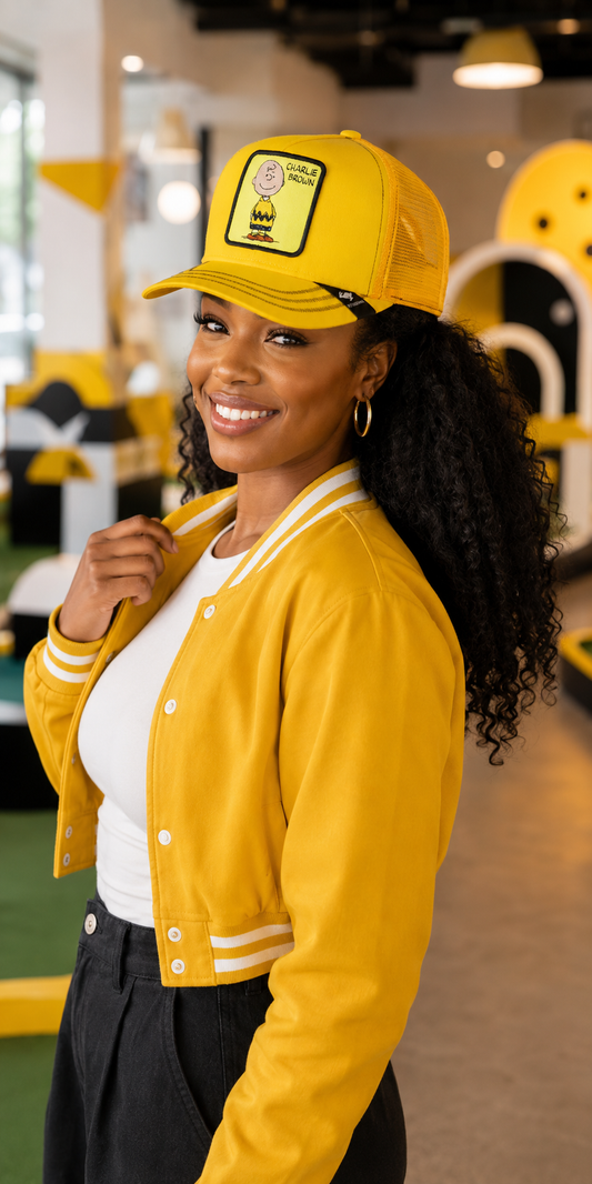 Charlie Brown Peanuts Baddie Trucker Hat