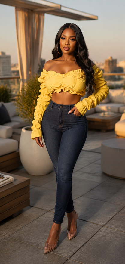 Savanna Ruched Baddie Top