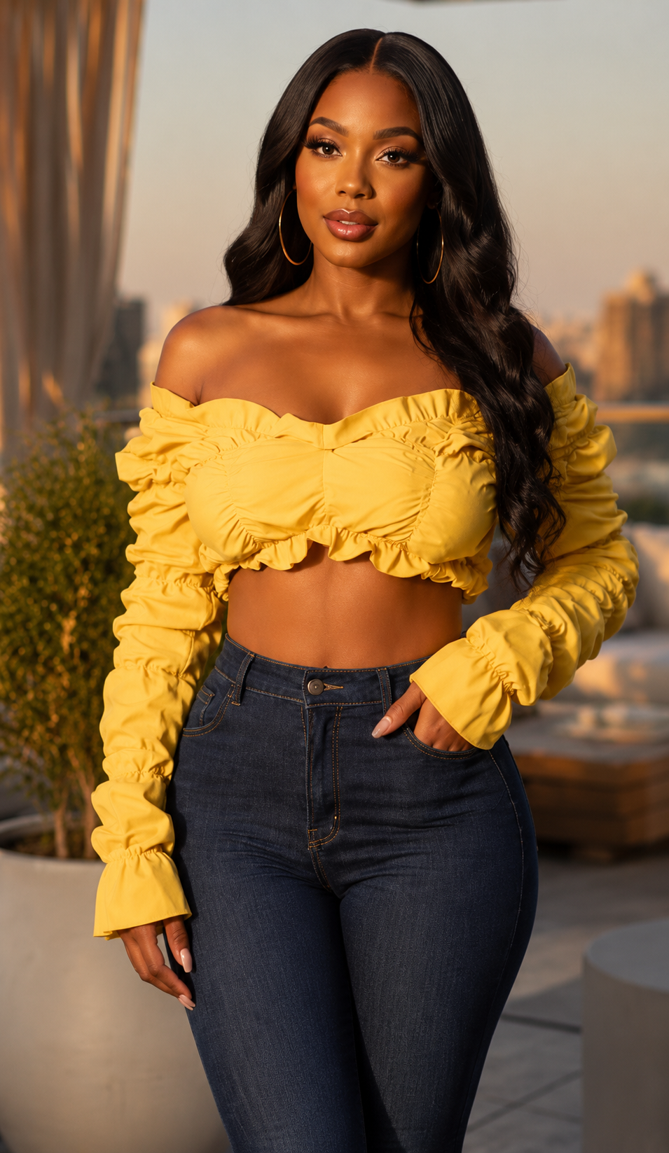 Savanna Ruched Baddie Top