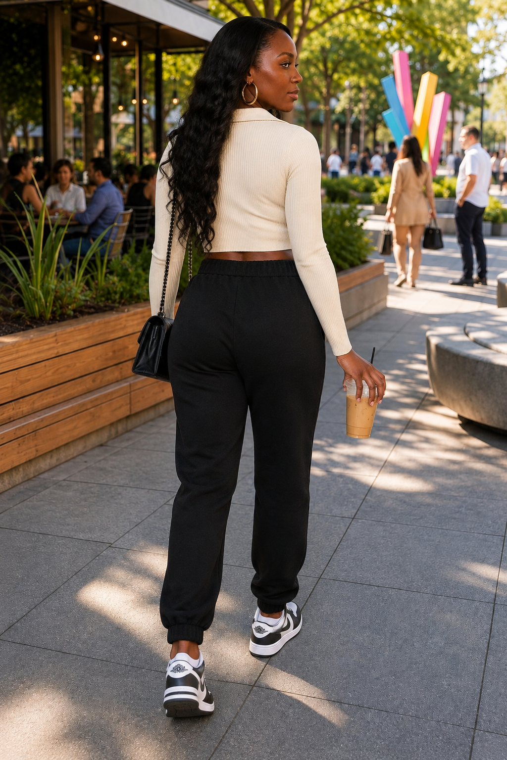 Baddie Plush High Waist Sweat Pants