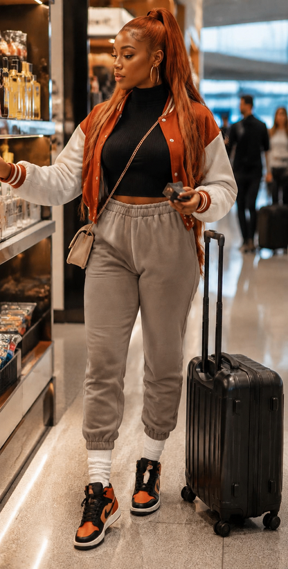 Plush Split Color Baddie Sweat Pants