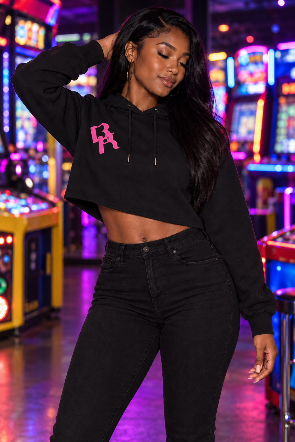 Baddie Kouture Hoodie Crop Sweater