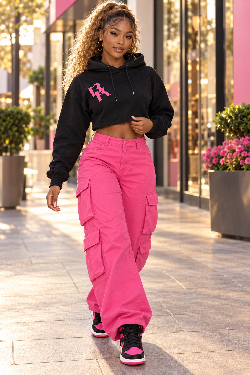 Baddie Kouture Hoodie Crop Sweater