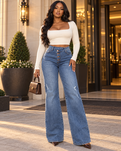 Baddie Criss Cross Jeans