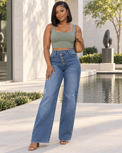 Baddie Criss Cross Jeans