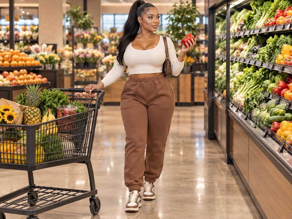 Baddie Plush High Waist Sweat Pants