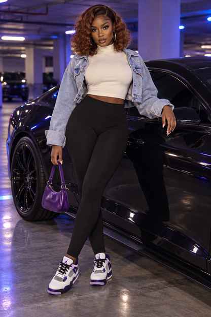 Baddie Cotton High Waist Leggings