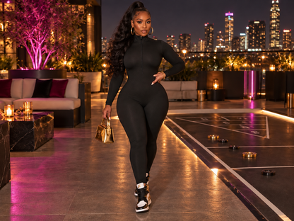 Back At Cha Long Sleeve Jumpsuit