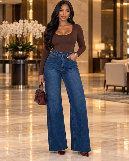Blue Hour Baddie Wide-Leg Jeans.