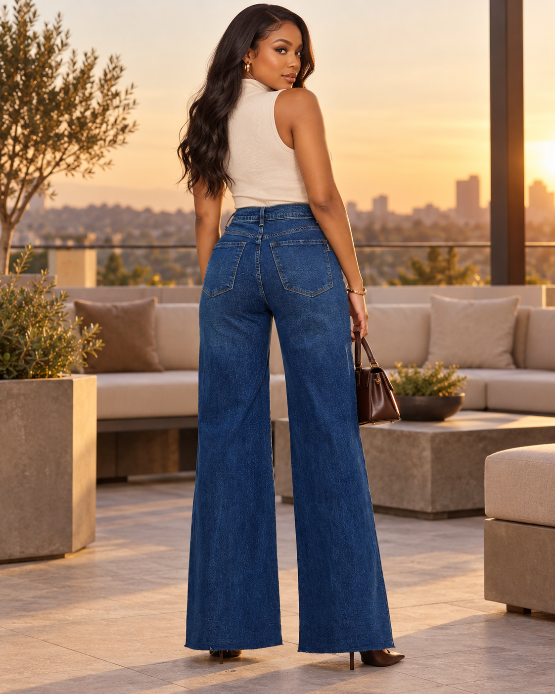 Blue Hour Baddie Wide-Leg Jeans.