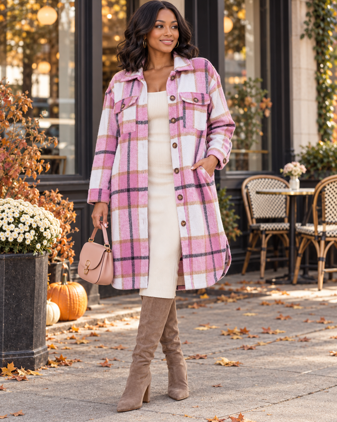 Pretty in Pink Baddie Flannel Shacket