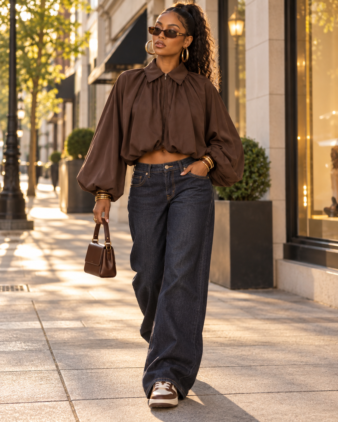 Cocoa Muse Baddie Blouse