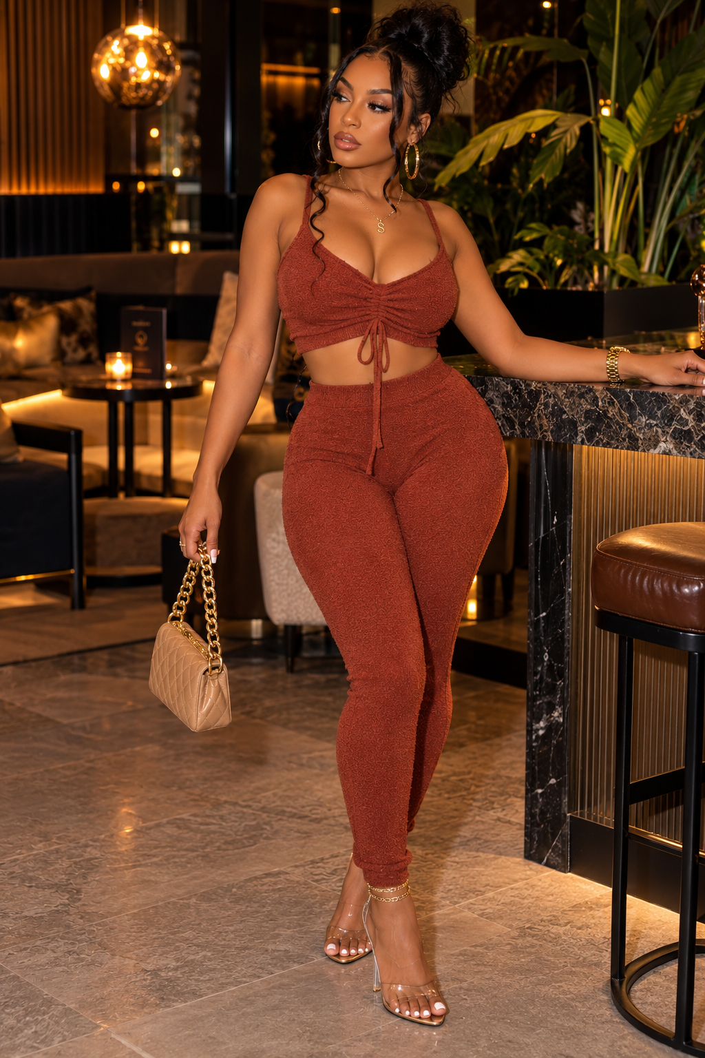 Dreamy Baddie Fuzzy Two-Piece Set
