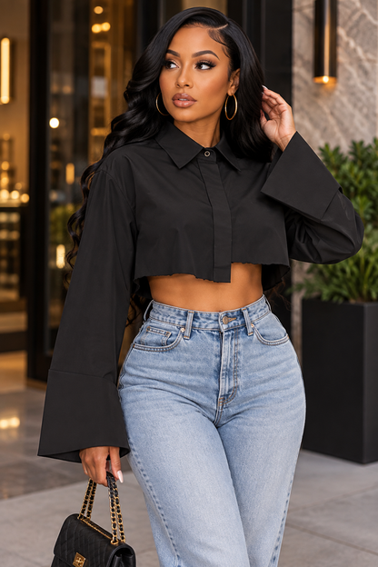 Bella Baddie Cropped Shirt
