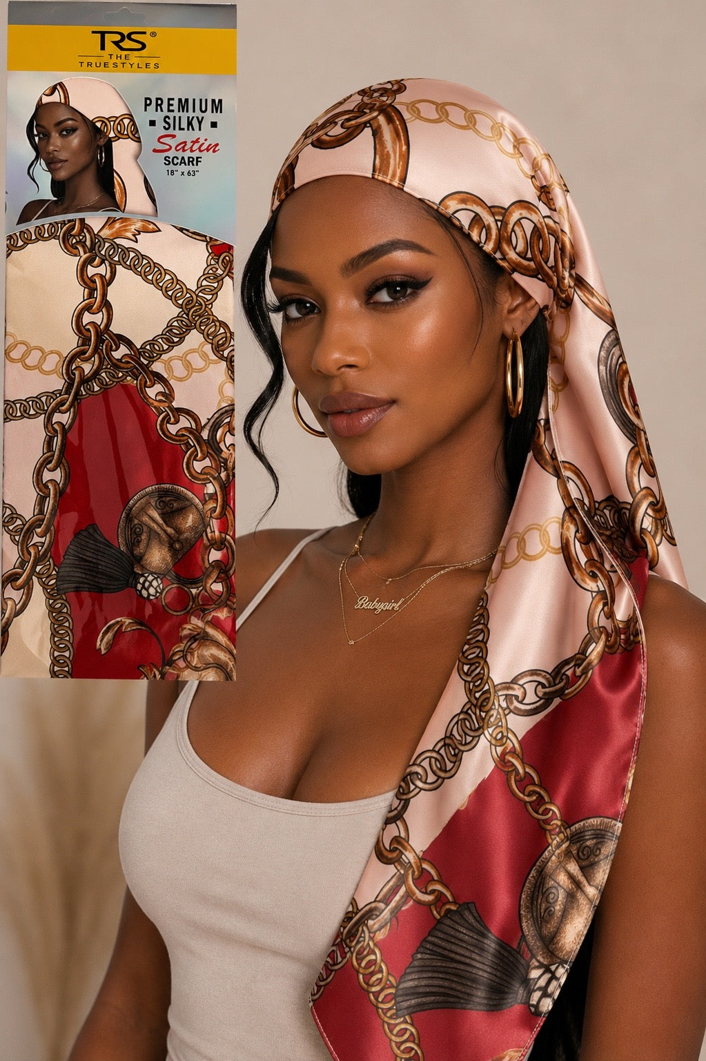 Baddie Link Satin Scarf