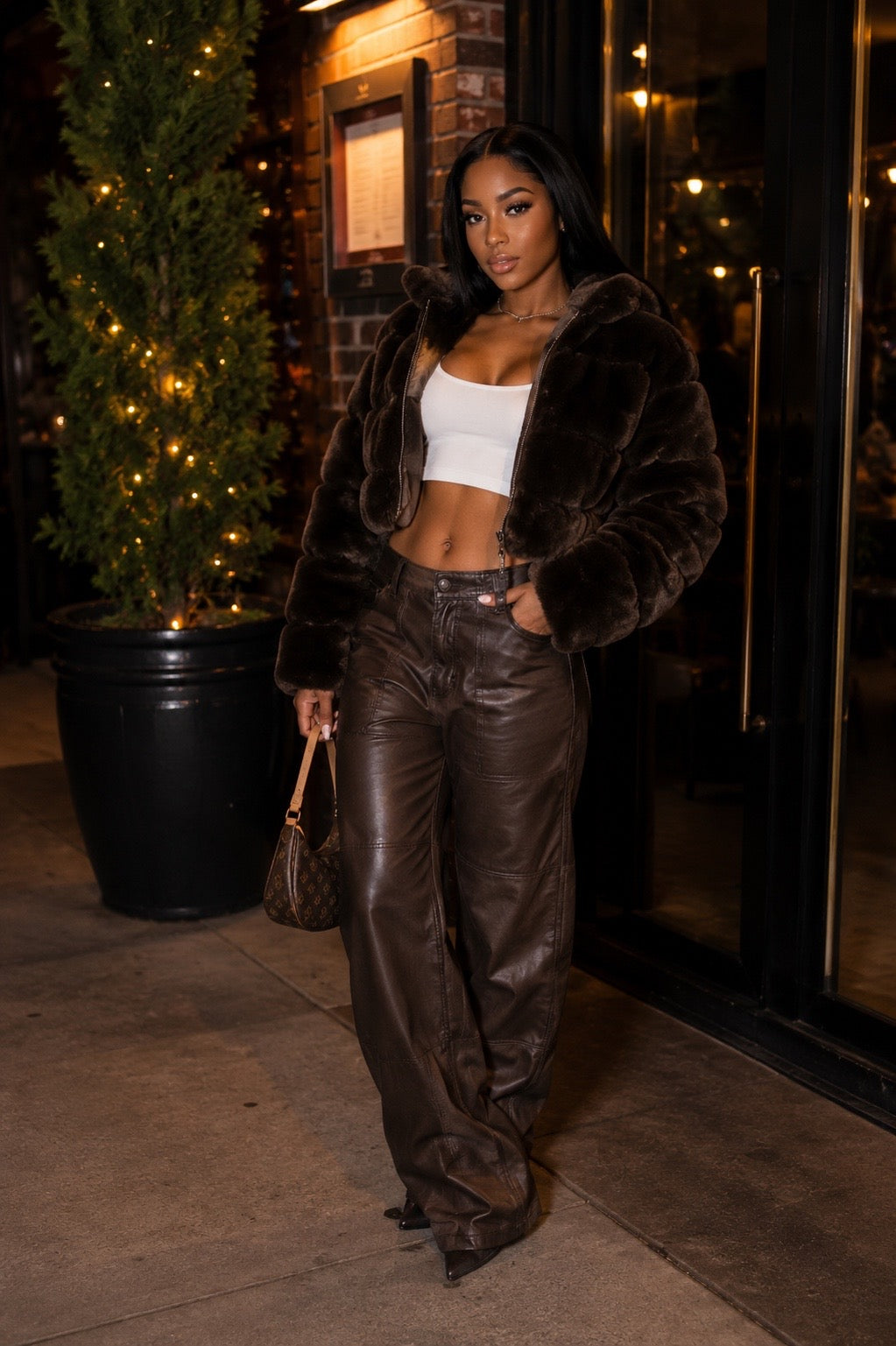 Luxe Baddie Faux Fur Hoodie