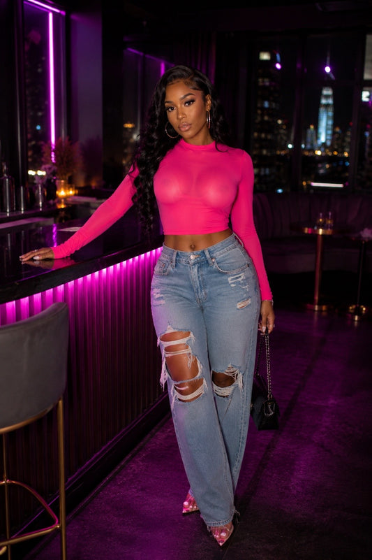 Mona Baddie Mesh Crop Top
