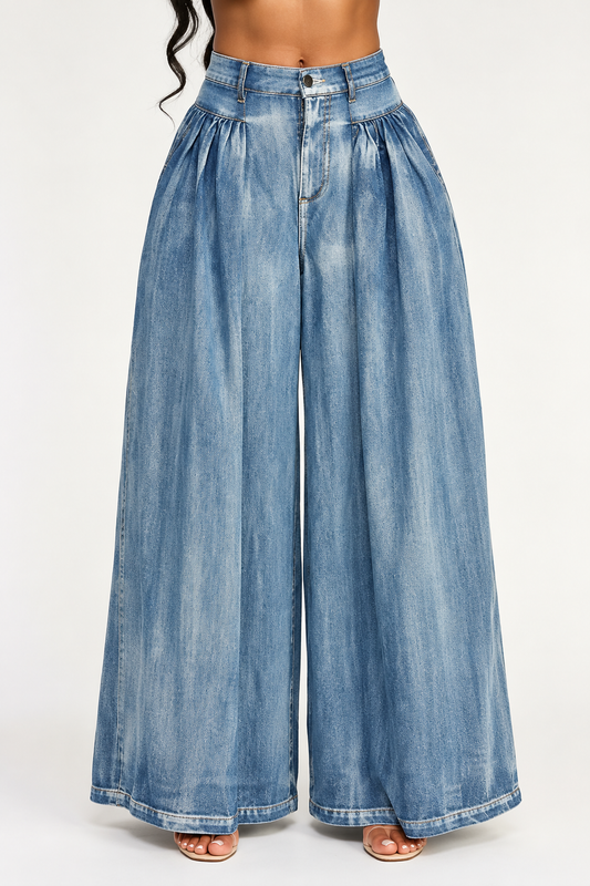 Denim Diva Baddie Wide-Leg Jeans