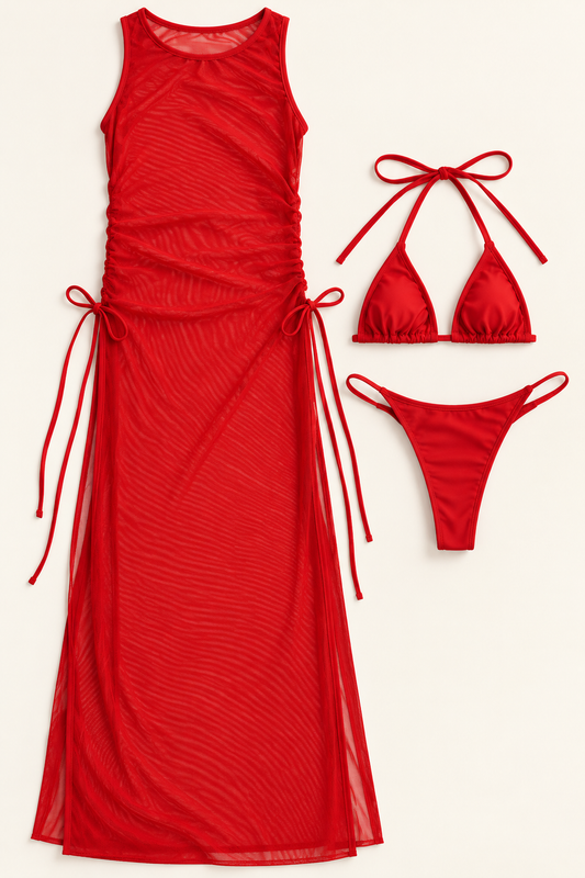 B Hottie Three-Piece Swimsuit - Baddie Kouture Boutique 