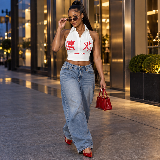 Tokyo Baddie Sleeveless Button-Top - Baddie Kouture Boutique 