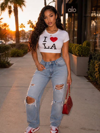 I Love LA Baddie Crop Top