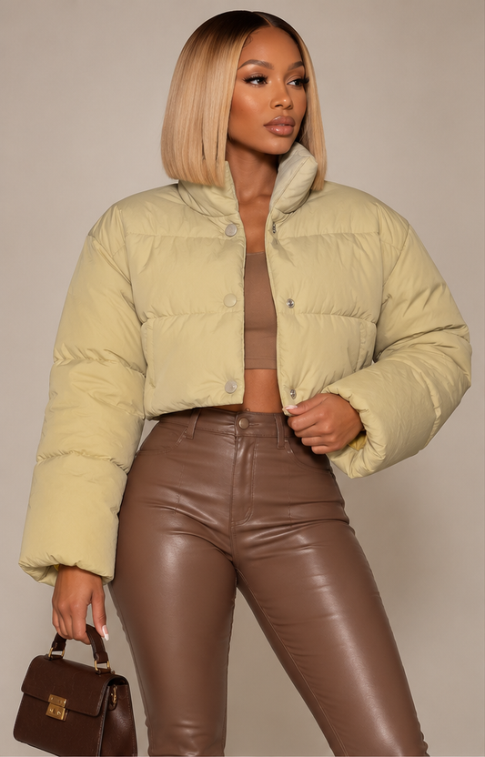 Puff Baddie Crop Jacket - Baddie Kouture Boutique 