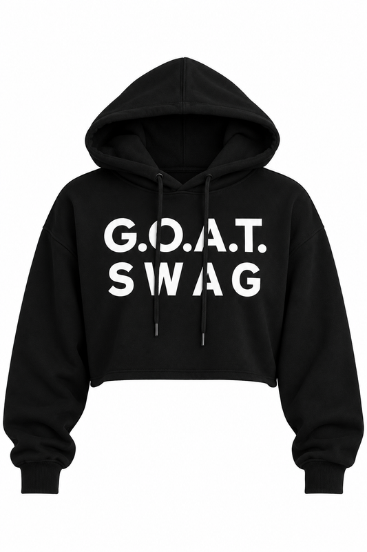 Greatest Of All Time SWAG Crop Hoodie - Baddie Kouture Boutique 