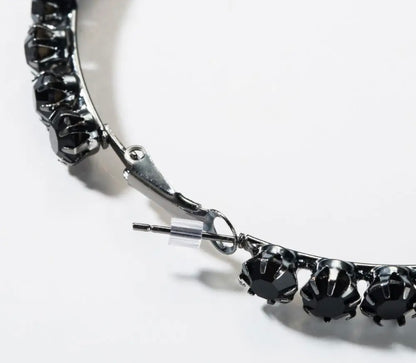 Baddie Rhinestone Hoops - Baddie Kouture Boutique 