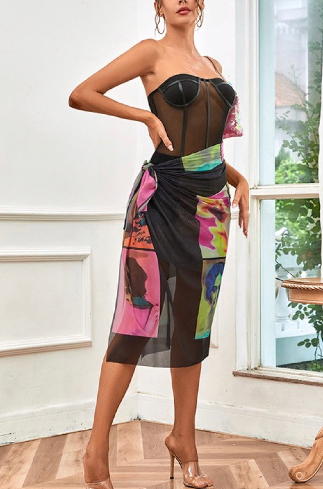 Faces of Beauty Baddie Skirt - Baddie Kouture Boutique 