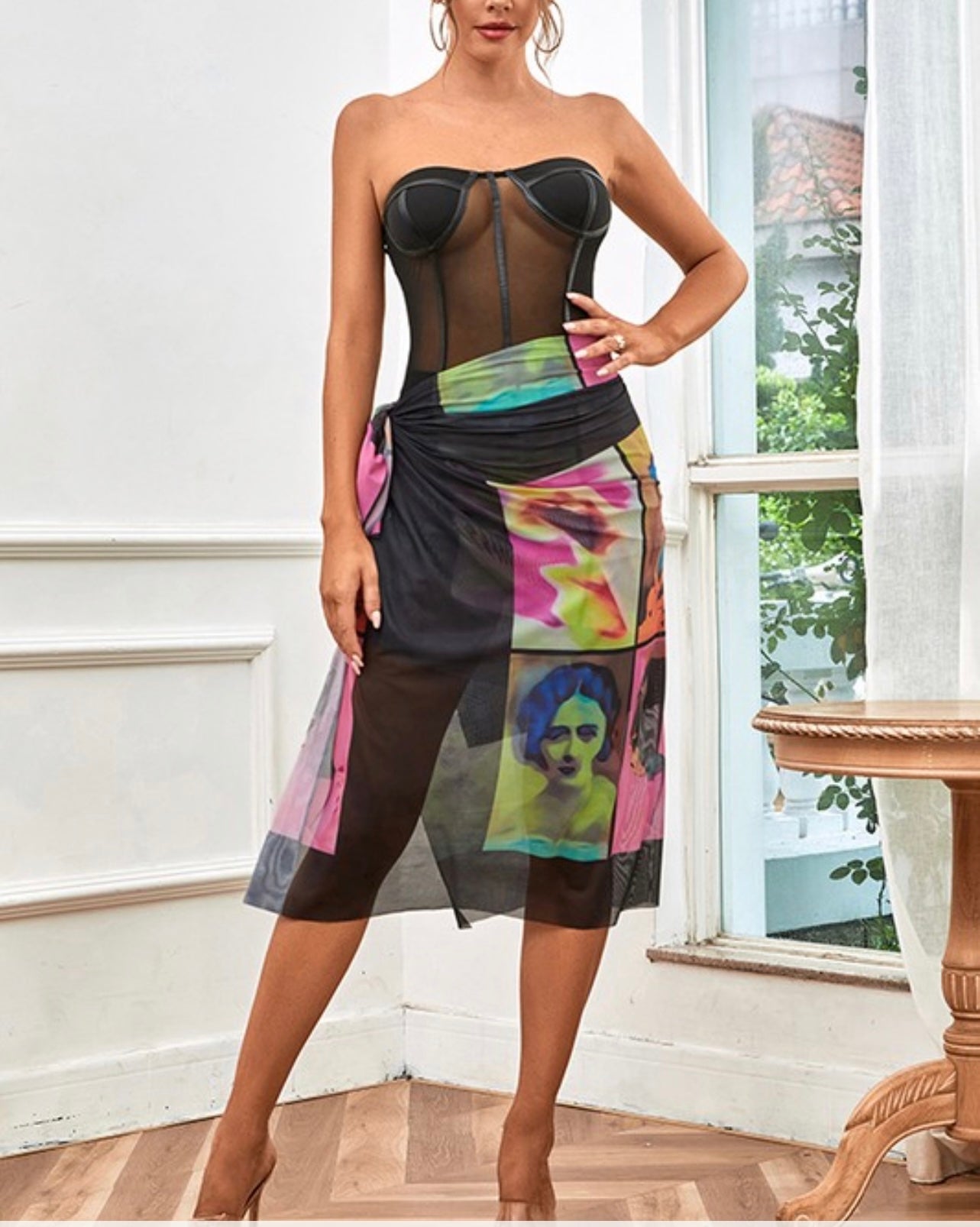 Faces of Beauty Baddie Skirt - Baddie Kouture Boutique 